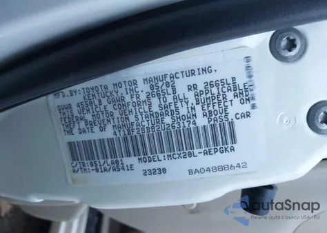 2002 Toyota Avalon Xls from USA, damaged, VIN 4T1BF28B82U263174